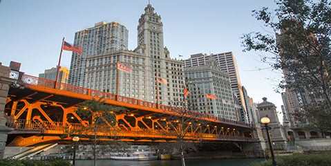 Illinois - Building and bridge