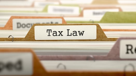 Tax Law - Folder Register Name in Directory. Colored, Blurred Image. Closeup View..jpeg